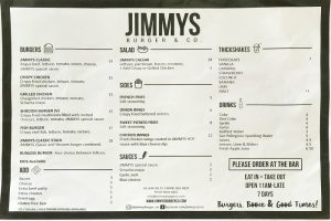 JIMMYSメニューのスキャン