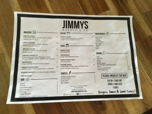 JIMMYS(ジミーズ)メニュー